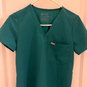 Figs Catarina top hunter green XS